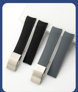 Correas de reloj deportivo aptas para relojes <span class=keywords><strong>Longines</strong></span> con hebilla especial 21mm extremo curvo buceo TPU correas de reloj de goma - Product Image 3