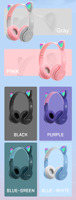 Mode Cat Ear Design P47M Casque De Jeu Rgb Led Casque Filaire avec Microphone Pour Ordinateur P47