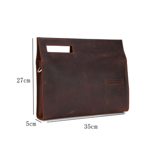Sac à main d'affaires pour homme en cuir PU, pochette vintage, sac à main zippé, sac à main luxueux pour homme - Product Image 3