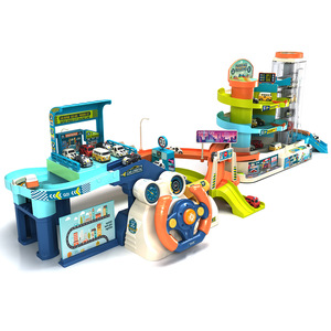 Jeu d'aventure pour enfants : Volant <span class=keywords><strong>de</strong></span> <span class=keywords><strong>voiture</strong></span> pour garçons, puzzle <span class=keywords><strong>de</strong></span> construction <span class=keywords><strong>de</strong></span> parking, circuit <span class=keywords><strong>de</strong></span> voitures, casse-tête - Product Image 1