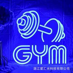 Letrero Luminoso LED Acrílico con Forma de Mancuerna de Gimnasio, Estilo Neón, para Decoración de Gimnasios, Venta Caliente Transfronteriza - Product Image 4