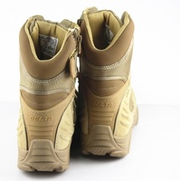 Bottes tactiques du désert en cuir suédé beige à la mode, fabriquées sur mesure, antidérapantes