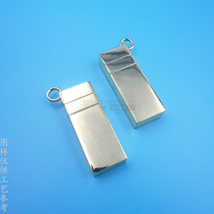 Tirettes de fermeture éclair carrées sans verrou en alliage de zinc personnalisées pour sacs et sacs à main, plaquées or, sans glissière de verrouillage - Product Image 2