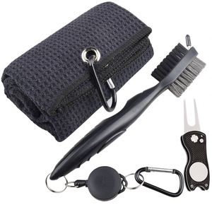 Ensemble de serviettes de golf en microfibre personnalisées à motif gaufré, séchage rapide avec brosse, 40x60cm - Product Image 1