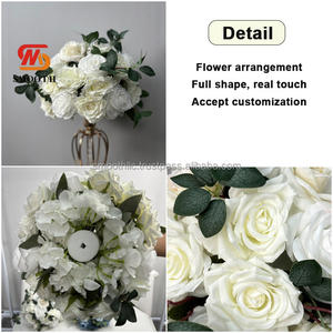 Décoration de centre de table de mariage élégante, petite boule de fleurs pour support de tige - Product Image 2