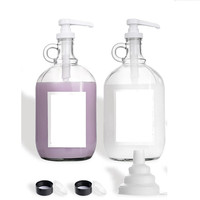 Vente en gros de distributeur de détergent à lessive liquide en verre Distributeur de détergent à lessive 64oz pour savon adoucissant