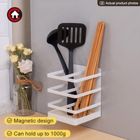 Porte-couverts magnétique, couteau, fourchette, baguettes, seau de rangement, organisateur d'ustensiles mural pour la cuisine