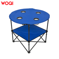 WOQI table pliante d'extérieur portable avec logo personnalisé mobilier de camping au design moderne et cadre en aluminium léger pour pique-nique