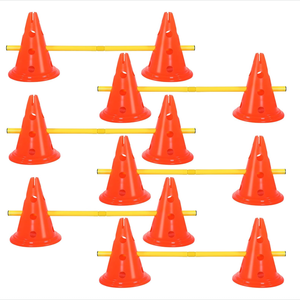 Jeu de cônes d'agilité <span class=keywords><strong>pour</strong></span> <span class=keywords><strong>chien</strong></span>, équipement d'entraînement d'agilité <span class=keywords><strong>pour</strong></span> <span class=keywords><strong>chien</strong></span>, entraînement d'obstacles réglable, <span class=keywords><strong>jeux</strong></span> d'extérieur <span class=keywords><strong>pour</strong></span> animaux de compagnie - Product Image 1