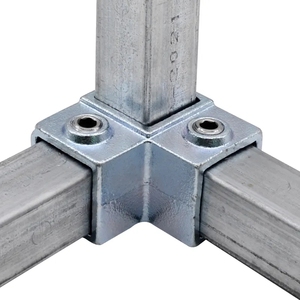 1.5 pollici zincato ferro malleabile quadrato tubo giunto Tee morsetto <span class=keywords><strong>chiave</strong></span> tubo raccordi per serra, ringhiera - Product Image 5