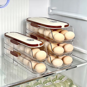 3-Layer Self-Rolling <b>Egg</b> Holder Easy to Reach Plastic Kitchen <b>Egg</b> Organizer with Injection Technics for Food Use - Product Image 4