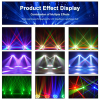 Projecteur de scène 8 bras King Kong Magic Ball 27CH DMX512 avec télécommande, effet laser rouge-vert, stroboscope blanc-doré pour DJ et soirées