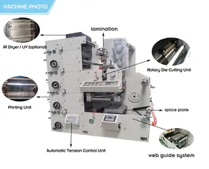DABA TAZZA di Carta Sacchetto di Pellicola di Plastica imprimante flexo 4couleurs macchina da stampa