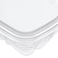 Boîte de rangement alimentaire en plastique PET transparent de 4 oz, emballage en clamshell, contenants transparents à couvercle pour herbes fraîches