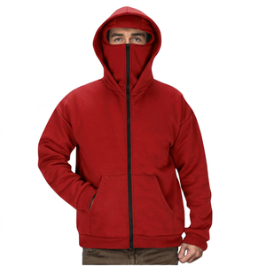 Sweat-shirt à capuche zippé pour homme, design tendance, logo personnalisé, impression numérique, séchage rapide, couleur unie, poche, en tissu peigné, idéal pour l'hiver - Product Image 6