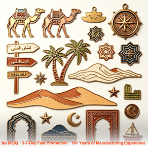 Pins de Metal Esmaltados con Diseño Personalizado, Técnica de Fundición, Insignias con Temática de Mascotas para Emiratos Árabes Unidos, Omán, Arabia Saudita, Kuwait, Pegatinas para Teléfonos Móviles y Computadoras Portátiles - Product Image 1