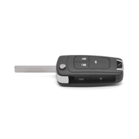 Coque de clé de voiture pliable à 3 boutons pour Chevrolet avec lame de clé non coupée et kit de réparation (sans PCB, sans puce)