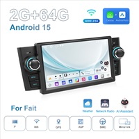 Autoradio Android 7 pouces pour Fiat Punto, écran de commande central, lecteur, Carplay sans fil, GPS, navigation, image de recul, unité principale tout-en-un