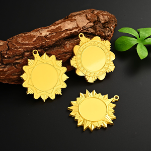 促销低价金属方形空白徽章定制环氧贴纸紫外印刷标志升华金银翻领别针胸针 - Product Image 4