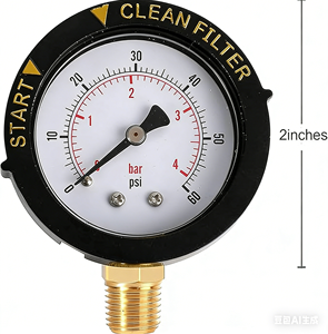 Manómetro para Filtro de <span class=keywords><strong>Piscina</strong></span> 0-60 PSI 1/4" NPT de Montaje Inferior, Repuesto para Bomba de <span class=keywords><strong>Piscina</strong></span> y Válvula de Spa/Acuario - Product Image 3