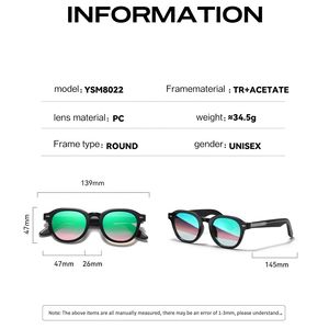 Lunettes de soleil ovales polarisées UV400 en film coloré TR90 de la marque HK Sunray Fashion, lunettes de soleil pour femmes, lunettes rétro pour hommes - Product Image 4