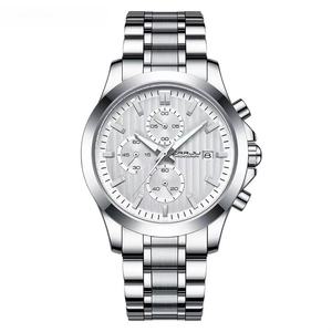 Reloj Cronógrafo de Lujo para Hombre, Correa de Acero Inoxidable Clásica, Manecillas Luminosas HD, Resistente al Agua 3BAR, Reloj de Cuarzo Casual de Negocios - Product Image 5