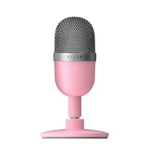 Microphone à condensateur USB Razer-Seiren 100% original, ultra-compact, pour streaming, directivité supercardioïde, rose, métal et plastique - Product Image 1
