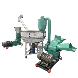 1-4t/h poultry feed production machine, pellet feed manufacturer used for farm breeding feed pellet machine