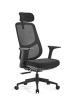 JOHOOFURNITURE Chaise de bureau en maille avec appui-tête, couleur personnalisable, pour bureau à domicile, salon, ergonomique, moderne, robuste et confortable
