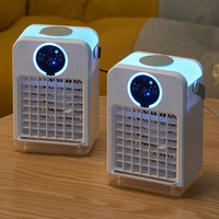 Ventilateur de bureau USB 4 en 1 Mini ventilateur refroidi à l'eau Petit climatiseur Bureau Dortoir Pulvérisation Humidification Ventilateur refroidisseur 700ML