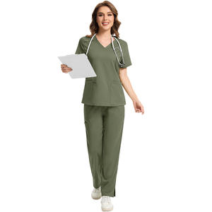 42020医療スクラブユニフォームセット 緊急医療ユニフォーム 女性用ジョガーパンツ医療ユニフォーム プロフェッショナル白衣 - Product Image 2