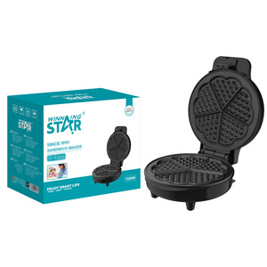 Máquina para Hacer Sándwiches Winning Star de 1000W, Multifuncional, para Waffles y Desayunos, de Plástico Negro Antiadherente y Fácil de Limpiar - Product Image 1