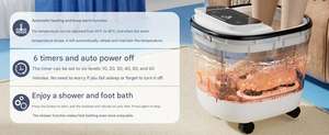 Baignoire de spa pour les pieds intelligente, <span class=keywords><strong>appareil</strong></span> de thérapie aquatique pour les pieds, masseur électrique chauffant pour les pieds avec rouleaux - Product Image 6