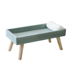 Cama para Gatos de Madera Maciza Estilo Nórdico, Cama Elevada Rectangular para Mascotas, Diseño Resistente a la Humedad - Product Image 5