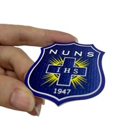 Écussons et badges 3D personnalisés en silicone sur tissu Tatami, lavables, imprimés par transfert thermique pour la décoration de vêtements