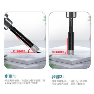 Brocas de porcelana para baldosas de cuerpo completo, brocas de perforación en seco de 68 mm para granito, mármol, vidrio, cerámica, abridores de agujeros - Product Image 4