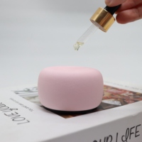 Maison parfumée ronde rose de pierre d'arome de diffuseur de pierre de gypse pour le parfum à la maison