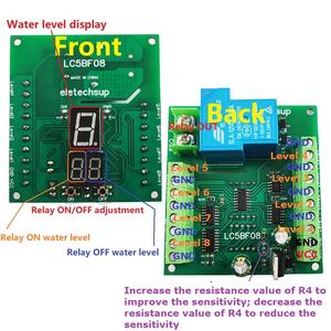 DC 12V 8 <strong>Digital</strong> Water Level <strong>Indicator</strong> Board Liquid Sensor Automatic Water Supply <strong>Controller</strong> 30A Relay Module - Product Image 3
