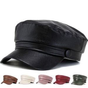 Béret plat en cuir PU coupe-vent pour femme, nouvelle collection printemps, idéal pour le sport, les loisirs, les activités de plein air et les voyages - Product Image 2