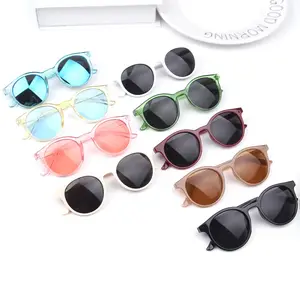 One Piece Age 3-8 Years Old Transparent Frame Sunglasses Kids UV Protection For Children