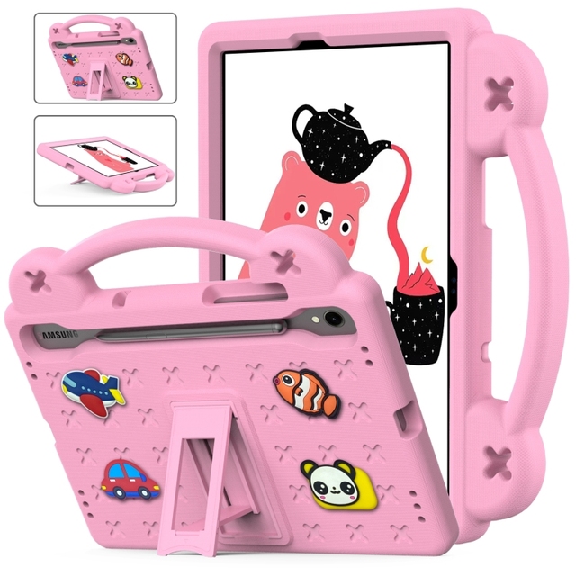 Wholesale for Samsung Galaxy Tab S9 FE / X510N Handle Kickstand Children EVA Shockproof Tablet Case(Pink)