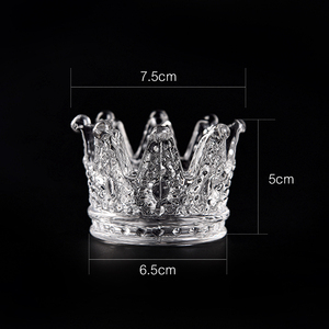 Gobelet de lavage en verre en forme de couronne pour stylos, coupelle de tonification pour nail art, support pour pinceaux pour salon de manucure et outils DIY - Product Image 5
