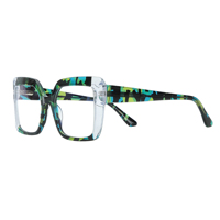 Lunettes de soleil polarisées classiques en acétate très populaires 2023, monture rectangulaire, motif floral, unisexe