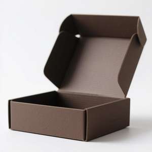 Элитная подарочная упаковка из коричневого картона с золотым тиснением для доставки и упаковки подарков - Product Image 4