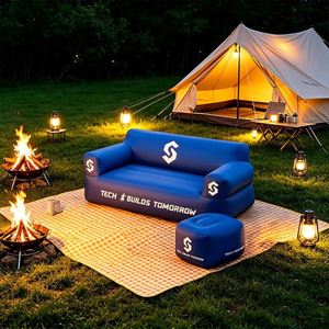 Otomana Inflable Portátil, Sofá Inflable Impermeable con Funda de Marca para Lanzamientos de Productos, Ferias Comerciales y Salas de Estar al Aire Libre - Product Image 1