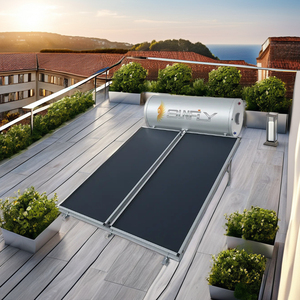 Produit populaire Chauffe-eau <span class=keywords><strong>solaire</strong></span> à panneaux plats de 300 L pour l'extérieur Chauffage de l'eau chaude sûr et confortable Système de toiture <span class=keywords><strong>thermique</strong></span> - Product Image 2