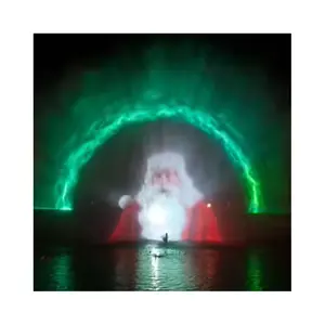 Personalizado grande al aire libre flotante 3D multicolor pantalla de agua láser película cortina fuente proyección para hoteles - Product Image 1