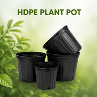 Pot de jardin recyclable en HDPE d'un gallon, conteneur en plastique pour la taille par air des fleurs, arbres et baies en extérieur