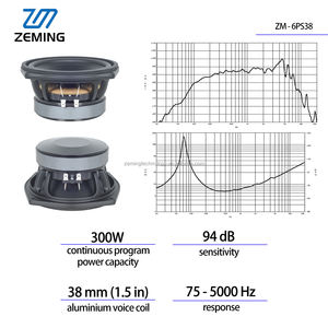 Haut-parleur de graves PA de 6,5 pouces, bobine vocale en aluminium de 38 mm, haut-parleur de graves moyen-puissant, super puissance, 300 W, haut-parleur de graves - Product Image 2