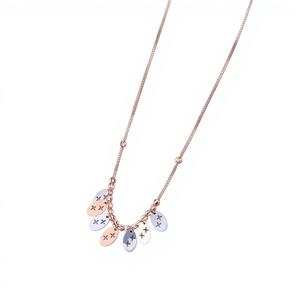 Tanmaniya สร้อยคอเพชรทอง18K สีเหลืองหรูหราสำหรับผู้หญิงและเด็กผู้หญิงสำหรับงานปาร์ตี้สวมใส่และให้เป็นของขวัญ - Product Image 1